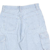 MUCH MORE Mens Light Blue Casual Cargo Shorts M W31 Cotton Blend Comfortable Fit