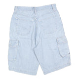 MUCH MORE Mens Light Blue Casual Cargo Shorts M W31 Cotton Blend Comfortable Fit