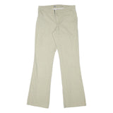 DICKIES Womens Cotton Blend Beige Regular Trousers W29 L30 Zip Casual Wear
