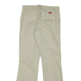 DICKIES Womens Cotton Blend Beige Regular Trousers W29 L30 Zip Casual Wear