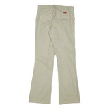 DICKIES Womens Cotton Blend Beige Regular Trousers W29 L30 Zip Casual Wear
