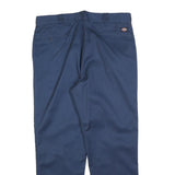 DICKIES Mens Cotton Blend Navy Regular Fit Straight Leg Trousers W40 L32