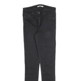 LEVI'S 721 Womens Jeans Black Slim Skinny Denim Medium W28 L32 Classic Fit Zip