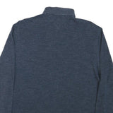 TOMMY HILFIGER Mens Blue Long Sleeve Plain L Cotton Blend Polo Shirt