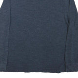 TOMMY HILFIGER Mens Blue Long Sleeve Plain L Cotton Blend Polo Shirt