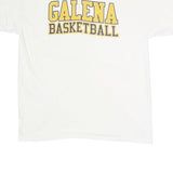 HANES Mens White Galena Basketball Graphic T-Shirt L Short Sleeve Crew Neck