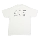 HANES Mens White Galena Basketball Graphic T-Shirt L Short Sleeve Crew Neck