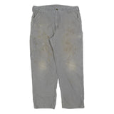 CARHARTT Mens Cotton Blend Loose Grey Trousers W38 L32 Workwear Utility Casual