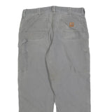 CARHARTT Mens Cotton Blend Loose Grey Trousers W38 L32 Workwear Utility Casual