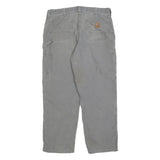 CARHARTT Mens Cotton Blend Loose Grey Trousers W38 L32 Workwear Utility Casual