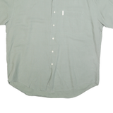 CHAPS RALPH LAUREN Mens Green Shirt L Cotton Blend Casual Short Sleeve Button
