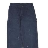 DICKIES Mens Cotton Blend Navy Regular Fit Straight Leg Trousers W30 L30