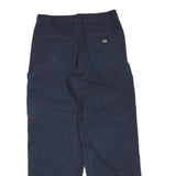 DICKIES Mens Cotton Blend Navy Regular Fit Straight Leg Trousers W30 L30