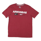NIKE Mens Red Arkansas Golf T-Shirt L Short Sleeve Crew Neck Sportswear