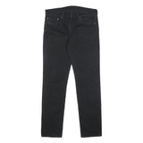 LEVI'S 511 Mens Slim Black Denim Dark Jeans W31 L32 Zip Cotton Blend