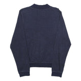 DISNEY Mens Navy Blue Bomber Jacket M Cotton Blend Plain Mickey Mouse Zip