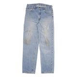 CARHARTT Mens Regular Cotton Blend Light Blue Jeans W34 L35 Workwear Durable Zip