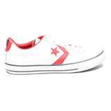 CONVERSE Star Player Mens Leather Lace-Up Trainers White Red UK 5.5 Classic