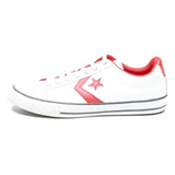CONVERSE Star Player Mens Leather Lace-Up Trainers White Red UK 5.5 Classic