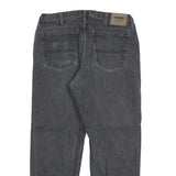 WRANGLER Mens Regular Fit Black Denim Jeans W36 L30 Classic Cotton Blend Zip