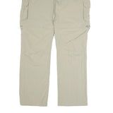 CRANE Mens Cotton Blend Beige Regular Cargo Trousers W36 L31 Zip Pockets