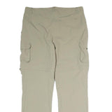 CRANE Mens Cotton Blend Beige Regular Cargo Trousers W36 L31 Zip Pockets