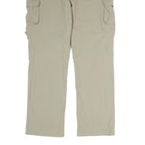 CRANE Mens Cotton Blend Beige Regular Cargo Trousers W36 L31 Zip Pockets