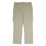 CRANE Mens Cotton Blend Beige Regular Cargo Trousers W36 L31 Zip Pockets
