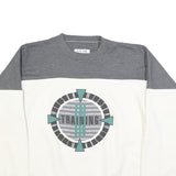 GEAR FOR SPORTS Mens Grey & White Training Crew Neck L Sweatshirt Cotton Blend