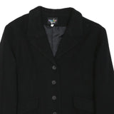 TALLY WEIJL Womens Black Wool Blend Jacket S Button Classic Tailored Plain