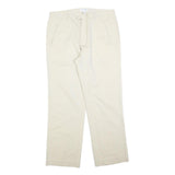 CALVIN KLEIN Mens Regular Fit Beige Cotton Blend Trousers W36 L32 Classic Zip