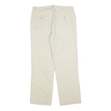 CALVIN KLEIN Mens Regular Fit Beige Cotton Blend Trousers W36 L32 Classic Zip