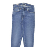 LEVI'S 721 Womens Slim Blue Denim Medium W24 L24 Slim Fit Zip Jeans