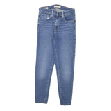 LEVI'S 721 Womens Slim Blue Denim Medium W24 L24 Slim Fit Zip Jeans