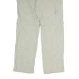 FIVE CONTINENTS Mens Cotton Blend Relaxed Beige Cargo Trousers W38 L34 Zip