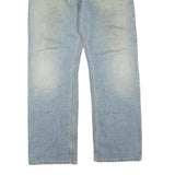 CARHARTT Mens Jeans Light Blue Regular Straight Denim Stone Wash W40 L32