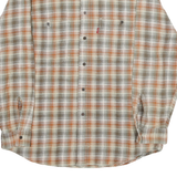 LEVI'S Mens Beige & Orange Check Shirt S Button Down Casual Cotton