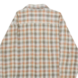LEVI'S Mens Beige & Orange Check Shirt S Button Down Casual Cotton