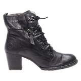 BUGATTI Lace-Up Boots Black Leather Womens UK 7