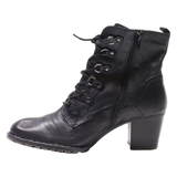 BUGATTI Lace-Up Boots Black Leather Womens UK 7