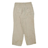 CARHARTT Mens Cotton Blend Beige Regular Straight Trousers W32 L30 Workwear Zip