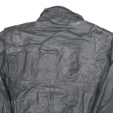 BOULEVARD CLUB Mens Black Leather Zip Jacket L Classic Comfortable Stylish