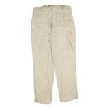 CARHARTT Mens Cotton Blend Beige Relaxed Fit Straight Trousers W34 L32 Casual