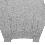TOMMY HILFIGER Mens Grey Plain Cotton Jumper V-Neck Basic Knit 2XL Casual