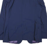 TED BAKER Mens Blue Classic Jacket M Polyester Blend Plain Stylish Casual