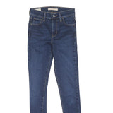 LEVI'S Womens Jeans Blue Regular Skinny Denim Medium W23 L28 Stretch Zip