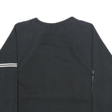 NIKE Womens Black Cropped Sweatshirt Crew Neck M Nike Pro Logo