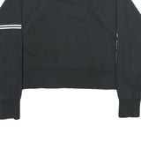 NIKE Womens Black Cropped Sweatshirt Crew Neck M Nike Pro Logo