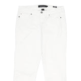 Calvin Klein Womens Slim White Denim Jeans Cotton Blend Zip W32 L26 Stylish