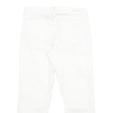 Calvin Klein Womens Slim White Denim Jeans Cotton Blend Zip W32 L26 Stylish